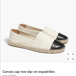 Canvas cap-toe slip-on espadrilles